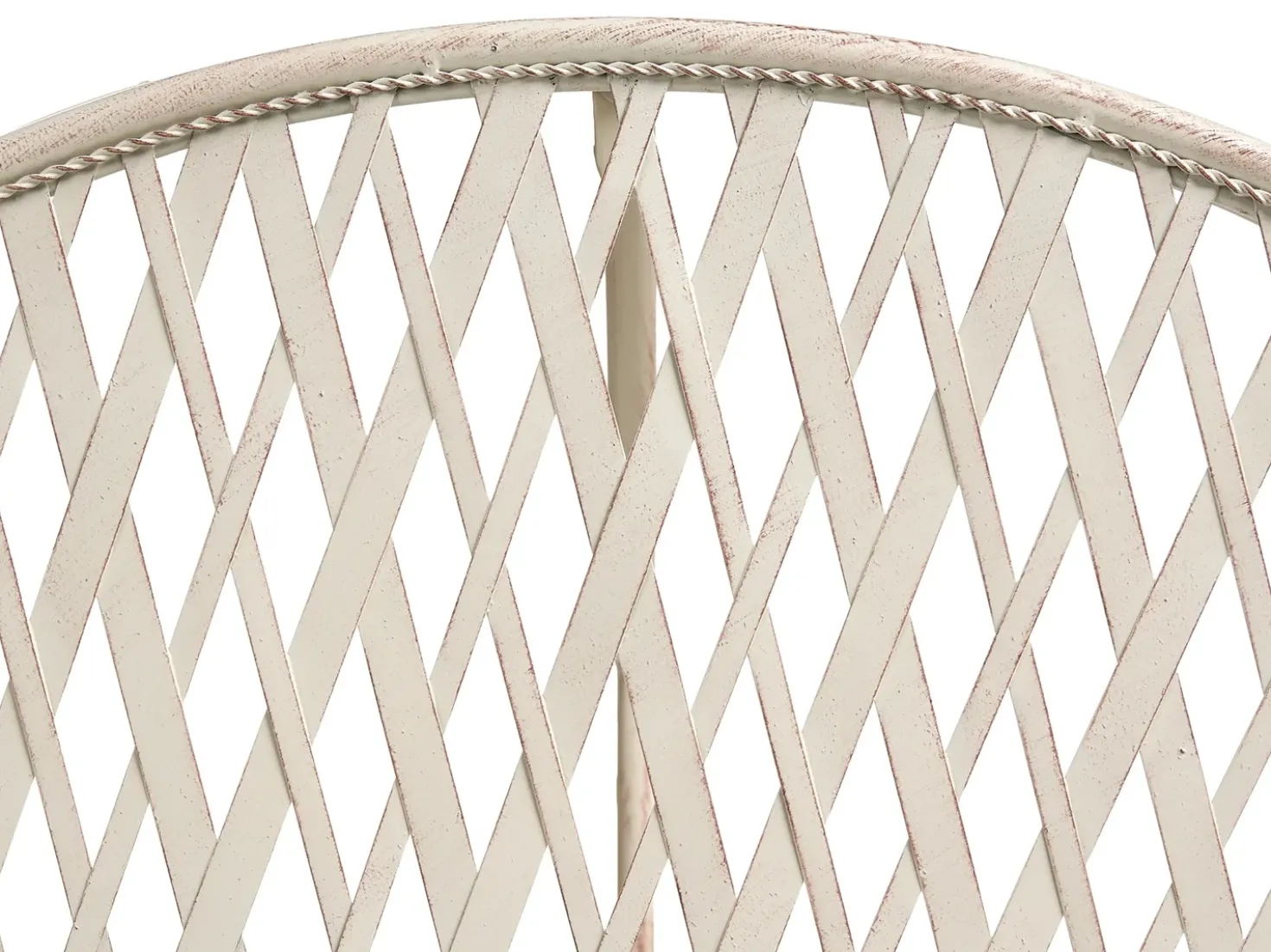 Tavolino Bistrot YAVIZA 80 cm 36 cm Metallo Beige chiaro