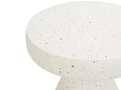 Tavolino BIVIERE 39 cm 39 cm Effetto terrazzo Terrazzo Bianco