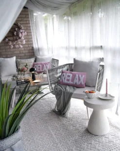 Tavolino BIVIERE 39 cm 39 cm Effetto terrazzo Terrazzo Bianco