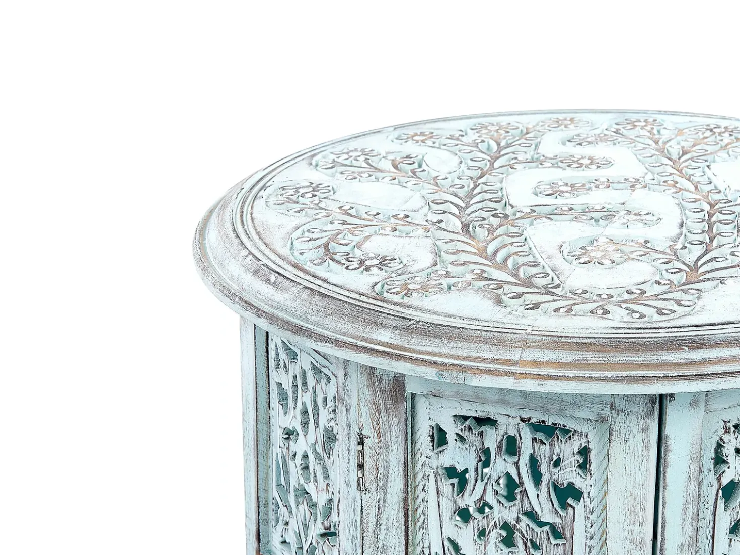 Tavolino BORAI Legno di mango Azzurro