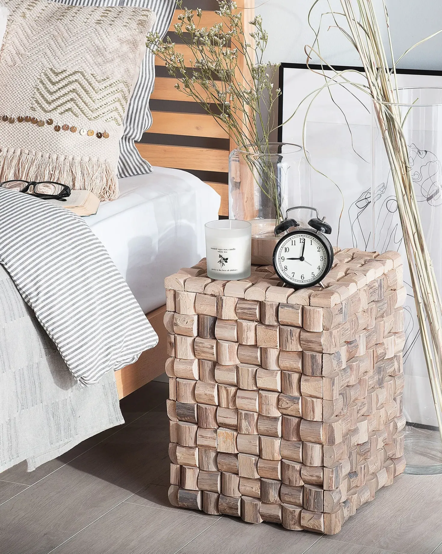 Tavolino CAJEME Legno di teak Marrone chiaro