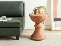 Tavolino CALDARO 40 cm 40 cm Simil legno Marrone