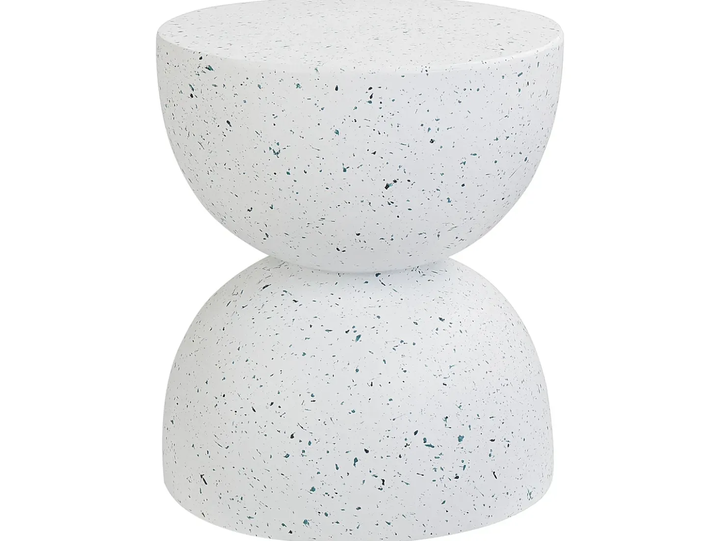 Tavolino CAORIA 40 cm 40 cm Effetto terrazzo Terrazzo Bianco