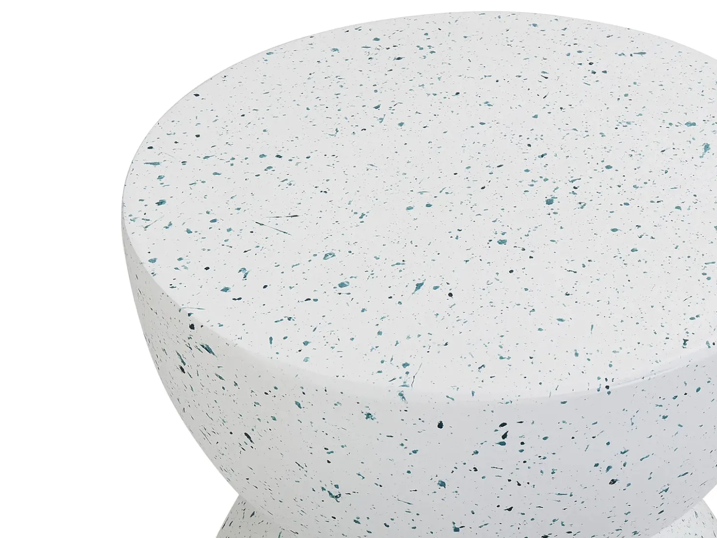 Tavolino CAORIA 40 cm 40 cm Effetto terrazzo Terrazzo Bianco