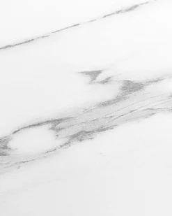 Tavolino consolle AZUSA Vetro temperato Marmo bianco