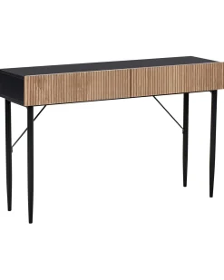 Tavolino consolle BLYTHE Frassino naturale Nero