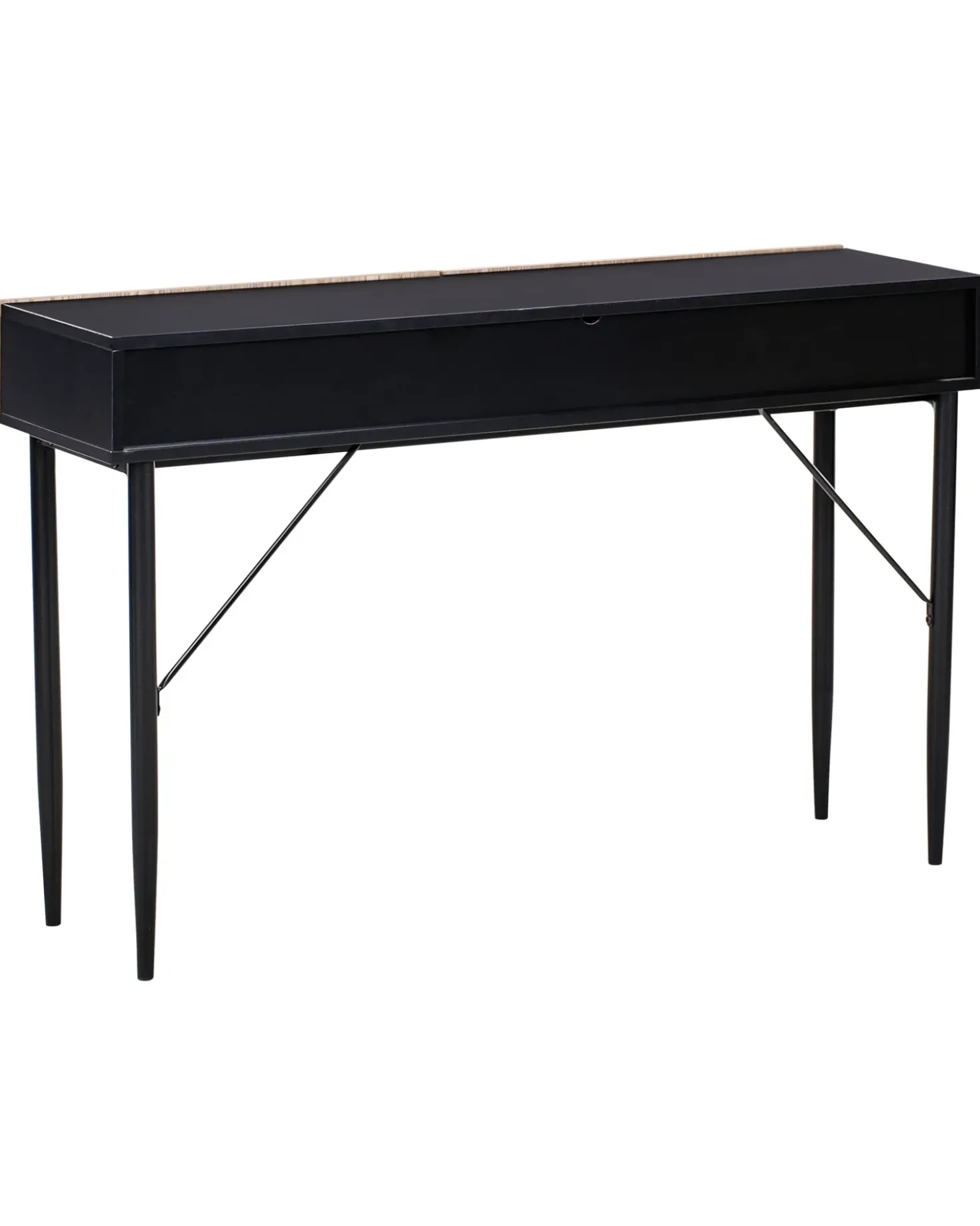 Tavolino consolle BLYTHE Frassino naturale Nero