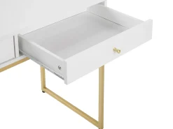Tavolino consolle DAPHNE Bianco/Oro 100 cm 48 cm con Cassetti