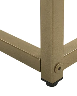 Tavolino consolle DELANO Vetro temperato Marmo/Oro