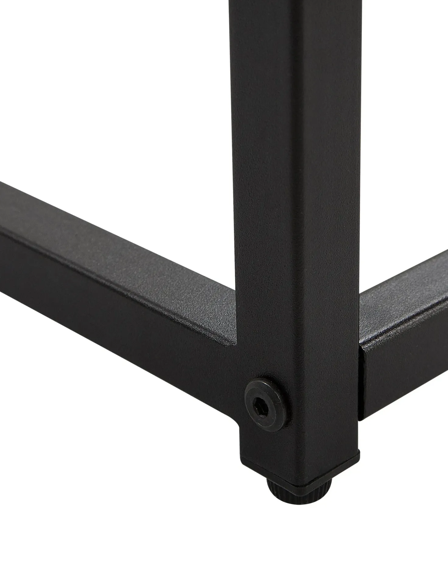 Tavolino consolle DELANO Vetro temperato Marmo/Nero