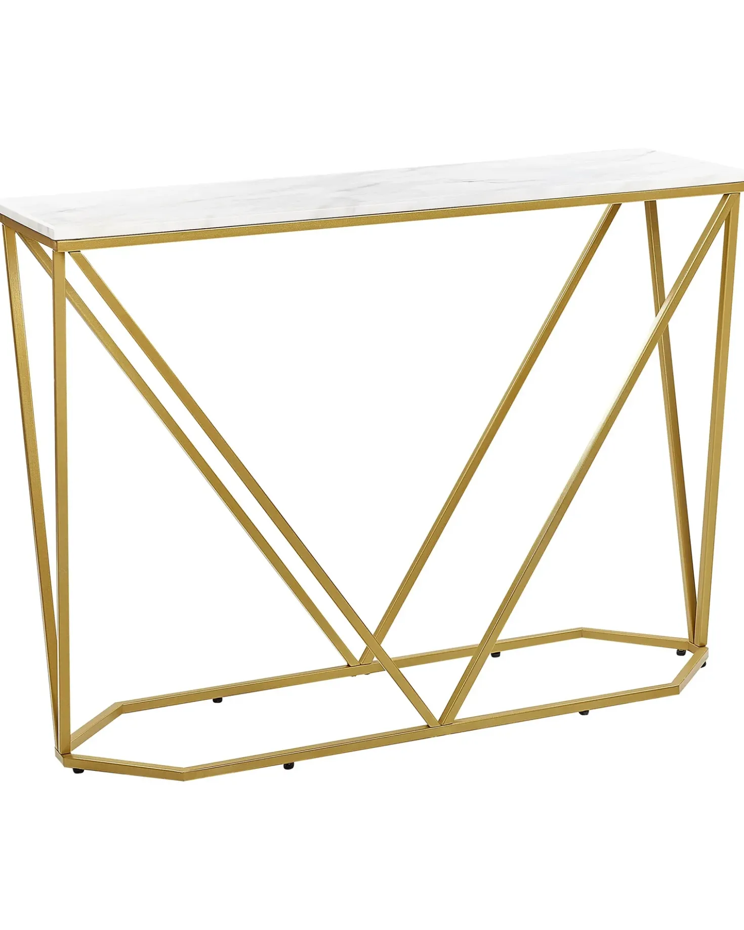 Tavolino consolle HAZEN Marmo/Oro