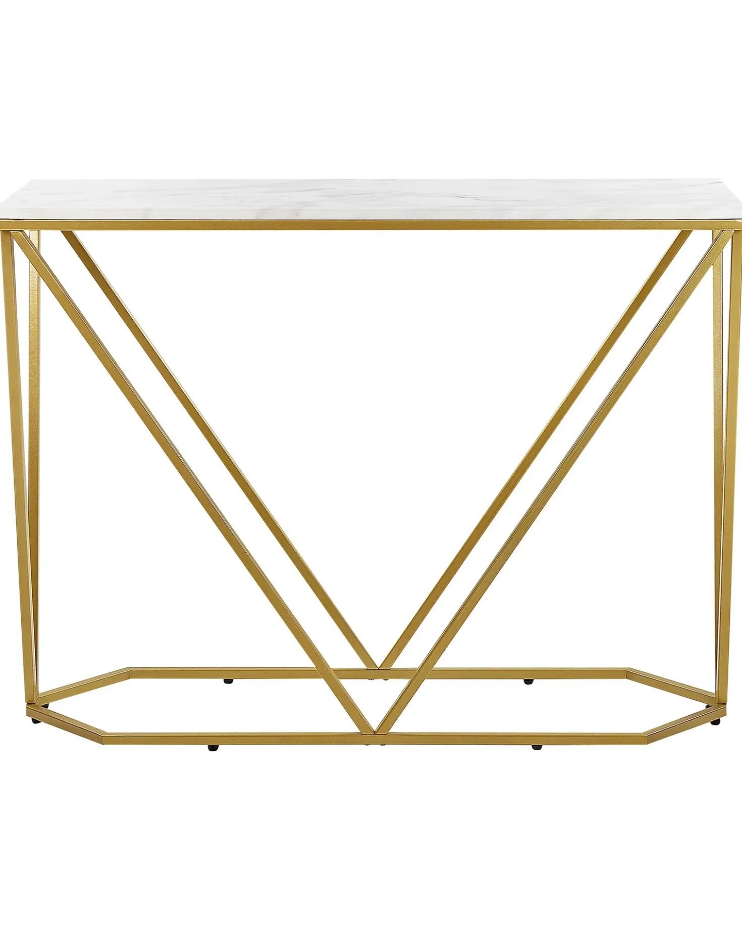 Tavolino consolle HAZEN Marmo/Oro