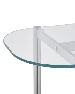 Tavolino consolle LOVELL Vetro temperato Argento