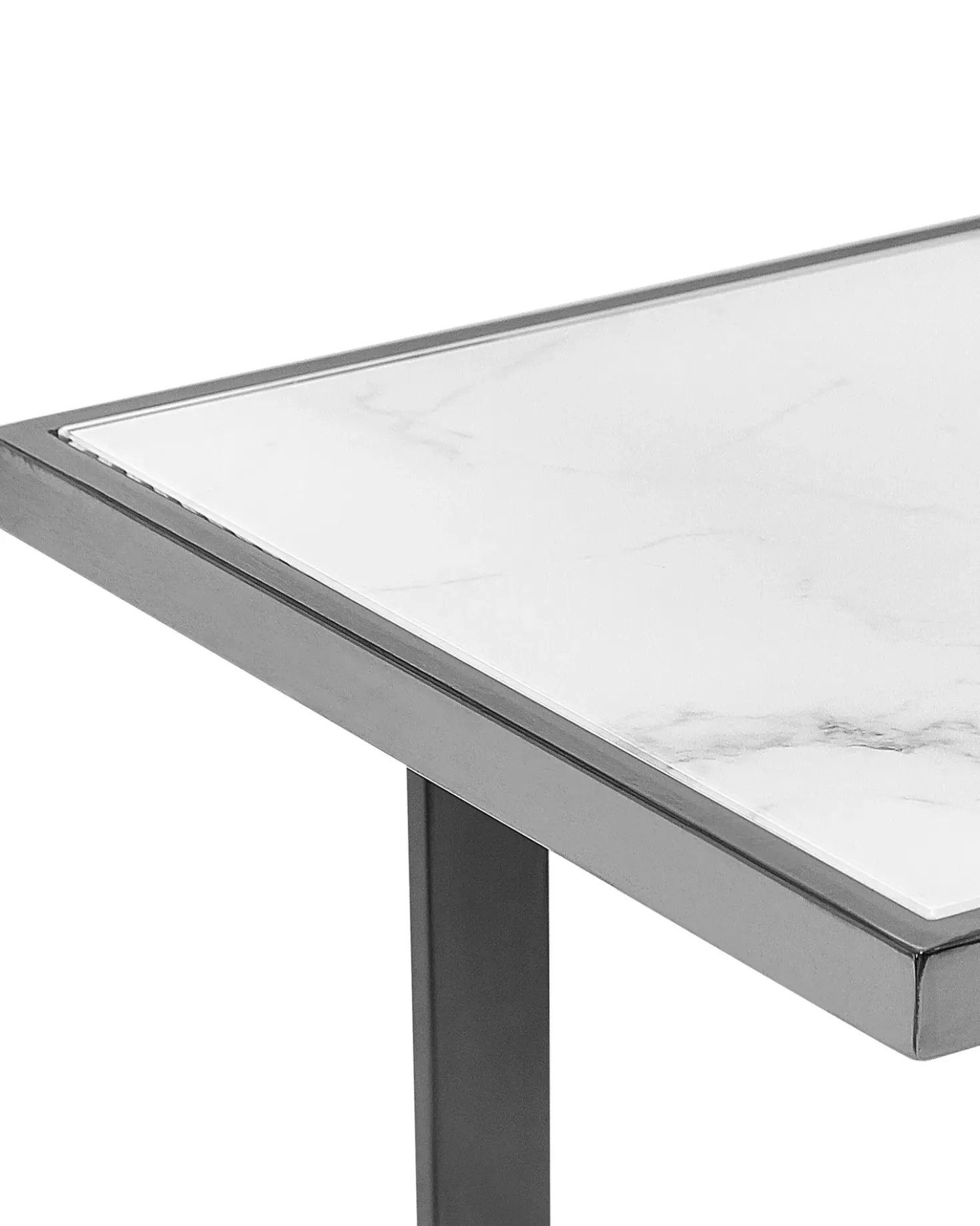 Tavolino consolle PLANO Vetro temperato Marmo bianco
