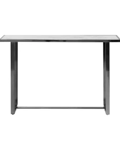 Tavolino consolle PLANO Vetro temperato Marmo bianco
