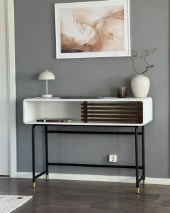 Tavolino consolle RIFLE Bianco