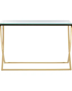 Tavolino consolle RINGGOLD Vetro temperato Oro