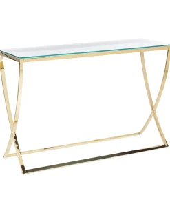 Tavolino consolle RINGGOLD Vetro temperato Oro