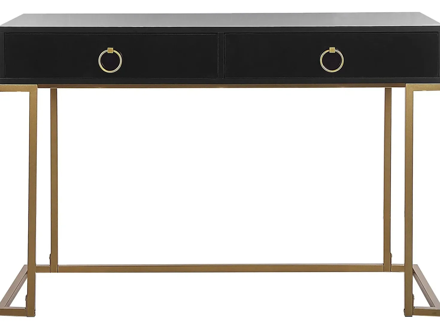 Tavolino consolle WESTPORT Nero/Oro 115 cm 50 cm con Cassetti