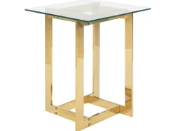 Tavolino CRYSTAL Vetro temperato Oro