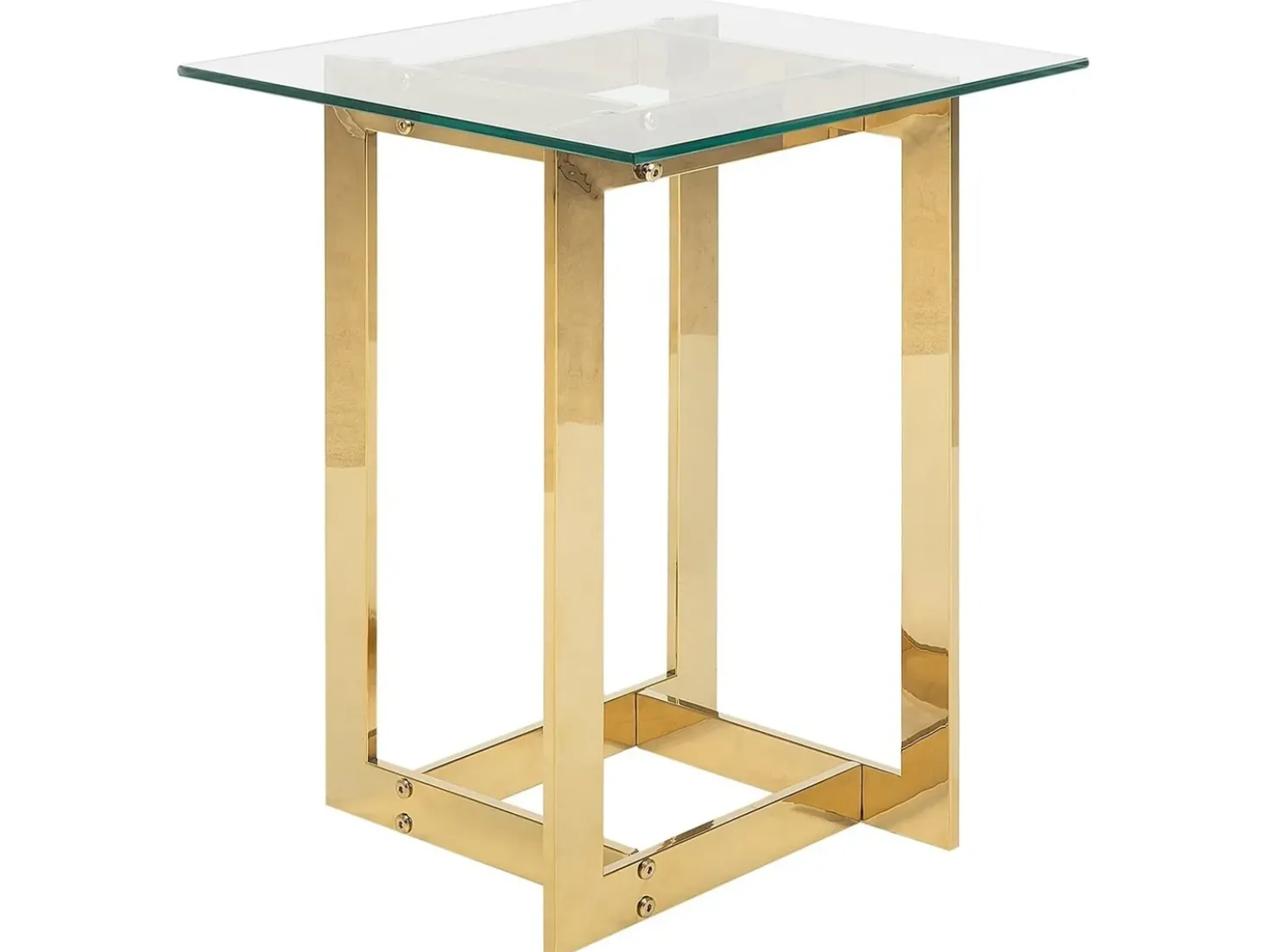 Tavolino CRYSTAL Vetro temperato Oro