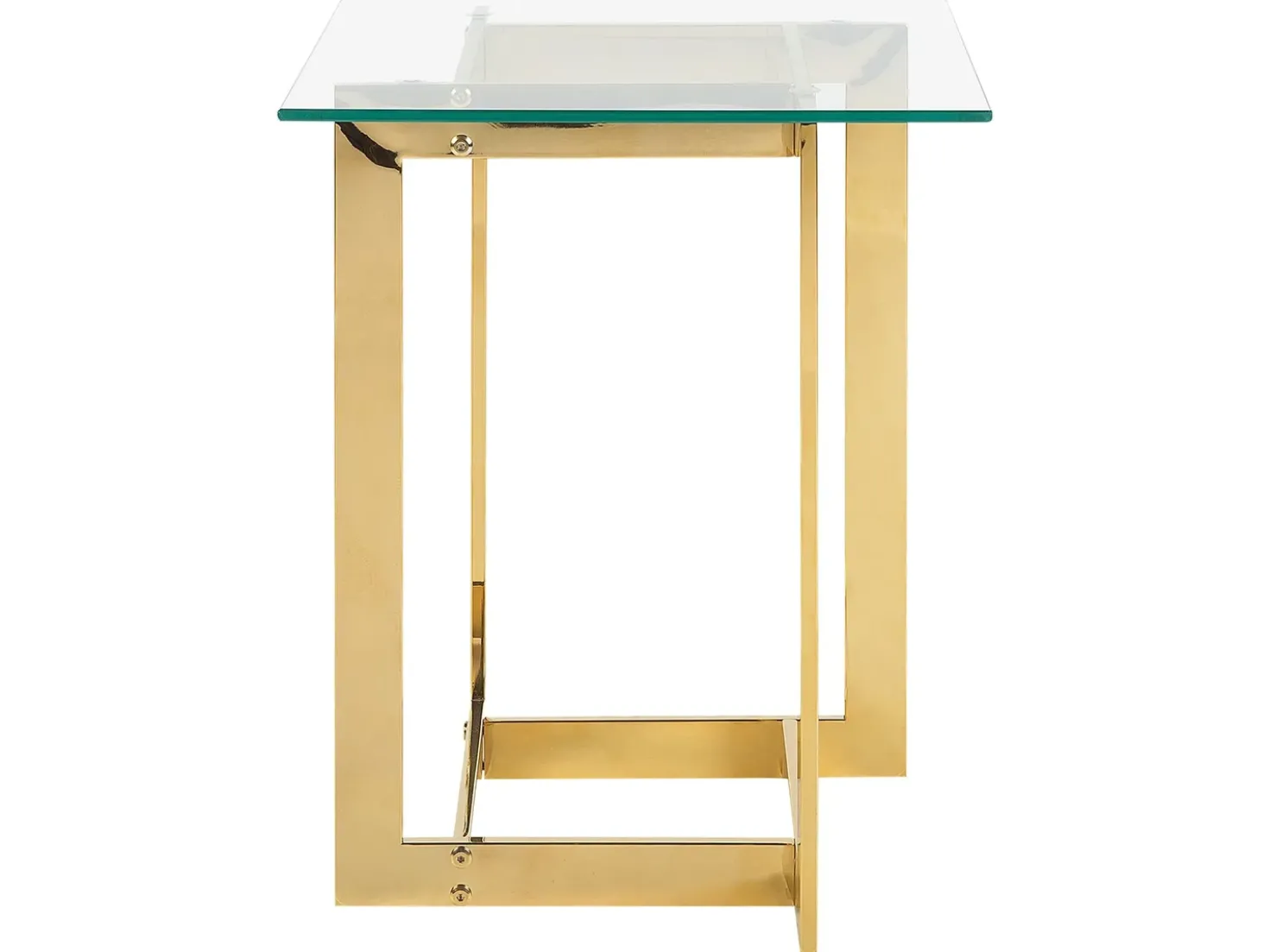 Tavolino CRYSTAL Vetro temperato Oro