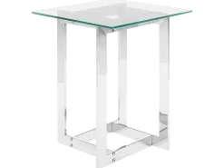 Tavolino CRYSTAL Vetro temperato Argento