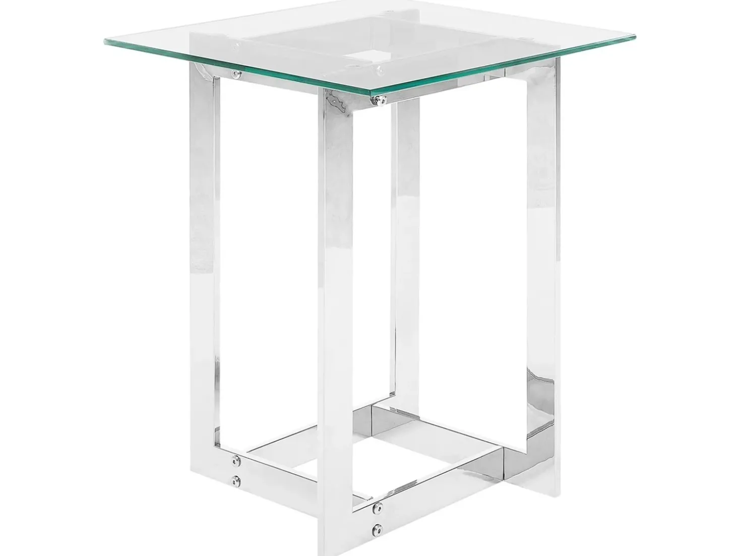 Tavolino CRYSTAL Vetro temperato Argento