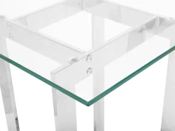Tavolino CRYSTAL Vetro temperato Argento