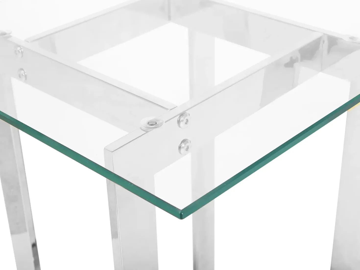 Tavolino CRYSTAL Vetro temperato Argento