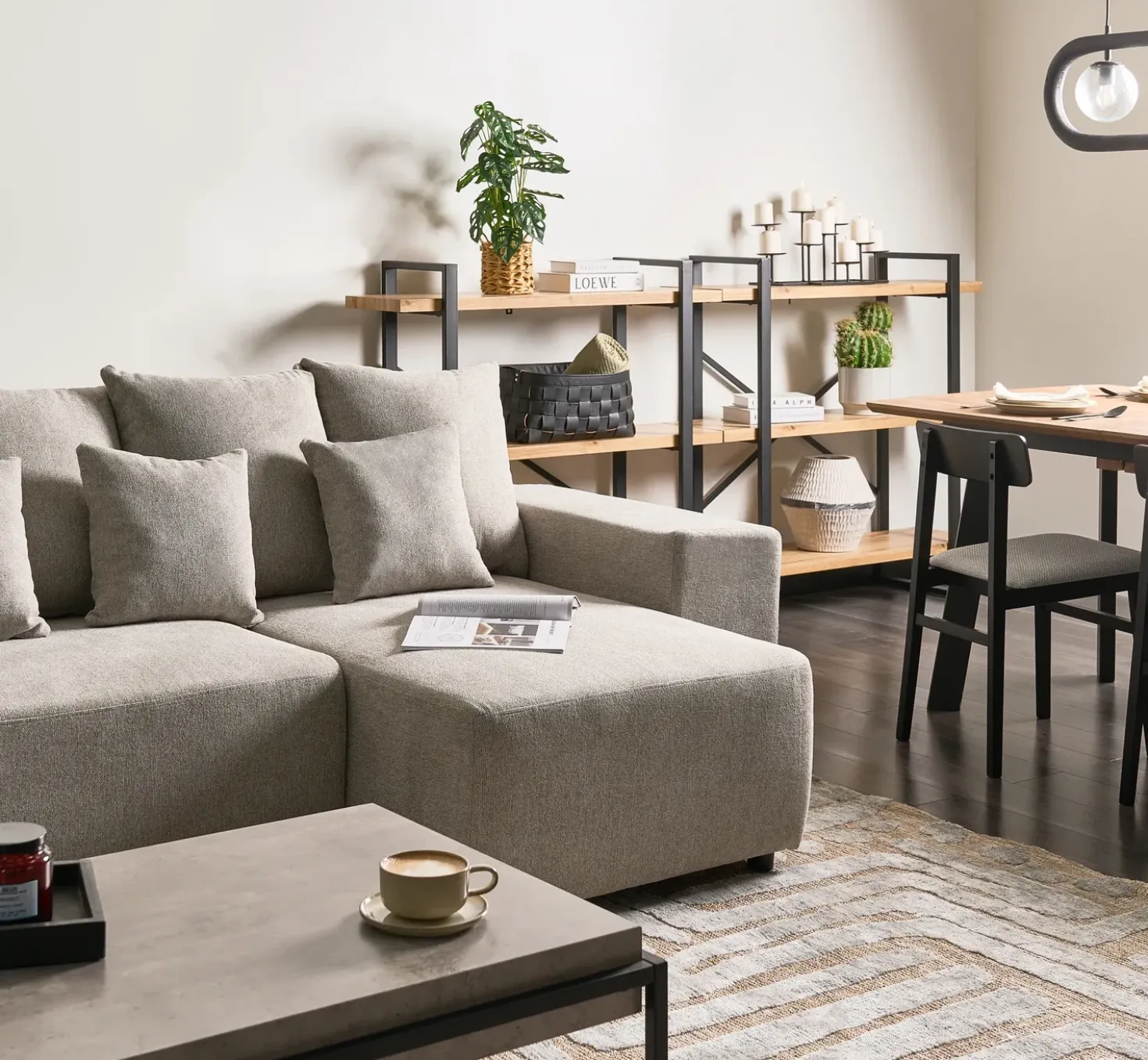 Tavolino da caffè ALTOS Grigio effetto cemento