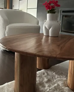 Tavolino da caffè COLINA Legno d'acacia Marrone
