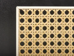 Tavolino da caffè CULLEN Rattan Nero con contenitore