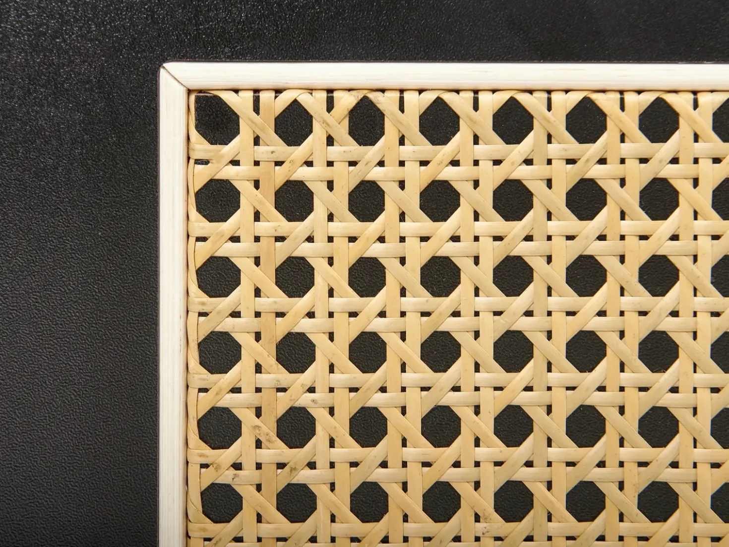 Tavolino da caffè CULLEN Rattan Nero con contenitore