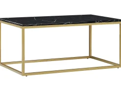 Tavolino da caffè DELANO Nero/Oro