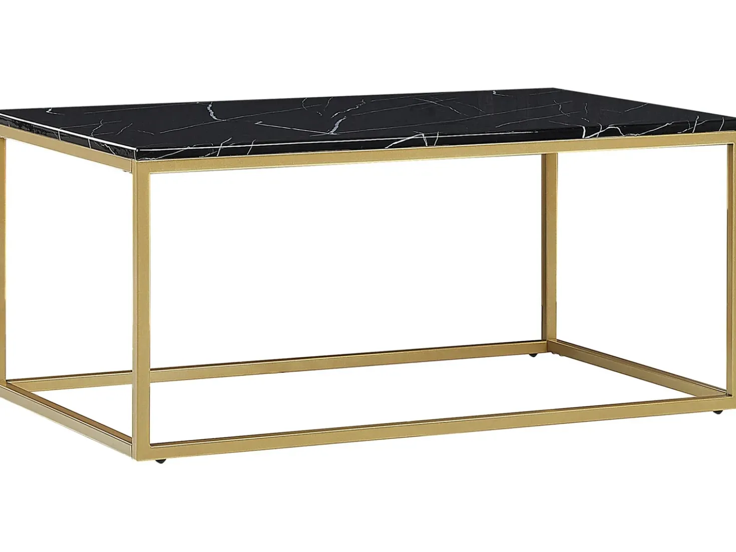 Tavolino da caffè DELANO Nero/Oro