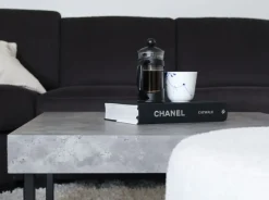 Tavolino da caffè DELUZ Grigio effetto cemento