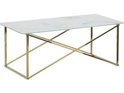 Tavolino da caffè EMPORIA Vetro temperato Marmo/Oro