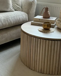 Tavolino da caffè KIRKWOOD Legno di mango Marrone chiaro con contenitore