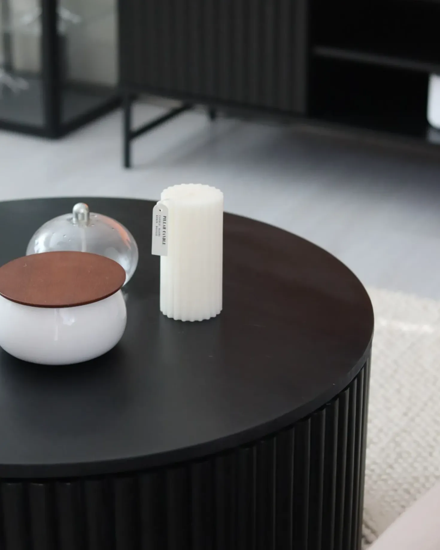 Tavolino da caffè KIRKWOOD Legno di mango Nero con contenitore