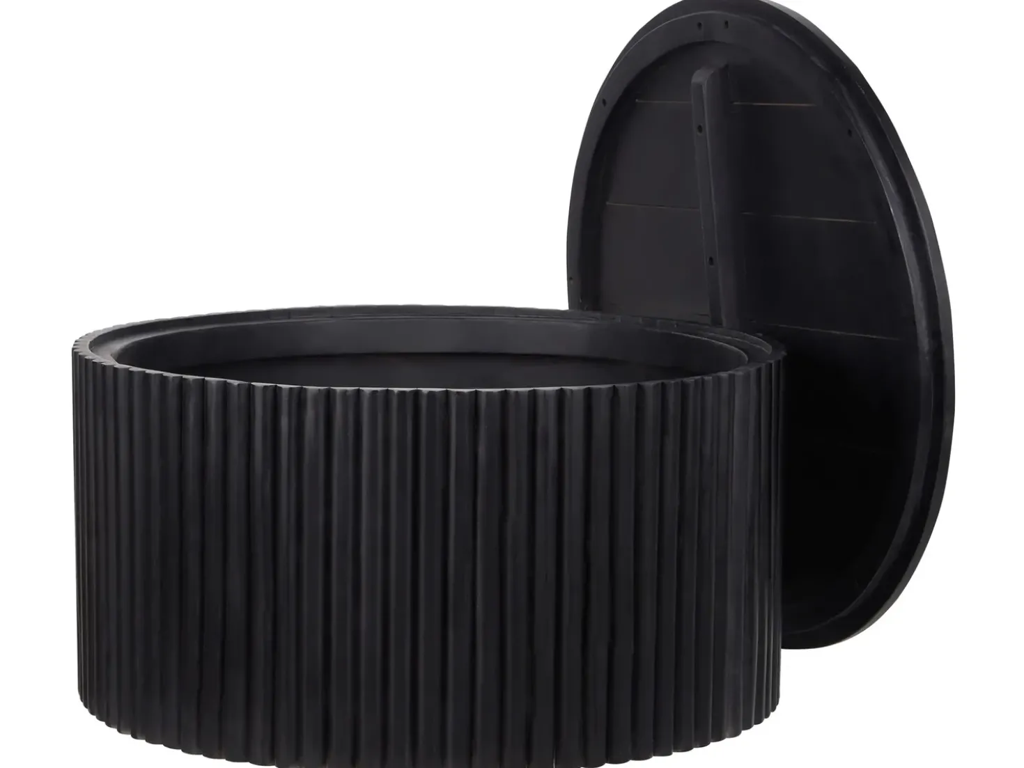 Tavolino da caffè KIRKWOOD Legno di mango Nero con contenitore