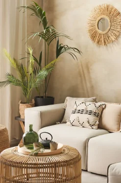Tavolino da caffè LIMNI Rattan Marrone chiaro
