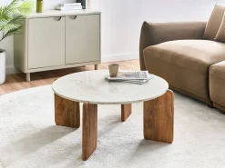 Tavolino da caffè LUNO Marmo Beige chiaro