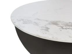 Tavolino da caffè NADINE Ceramica Nero con contenitore