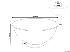 Tavolino da caffè NADINE Ceramica Nero con contenitore