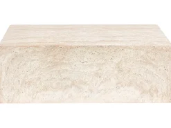 Tavolino da caffè NOBRES 90 cm 66 cm Effetto travertino