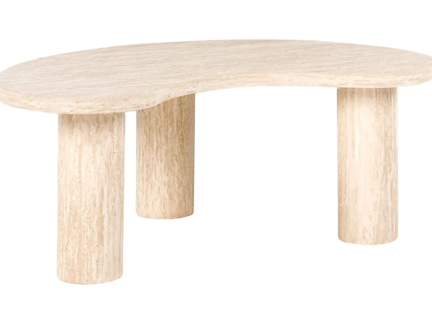 Tavolino da caffè NOMA 52 cm 89 cm Effetto travertino