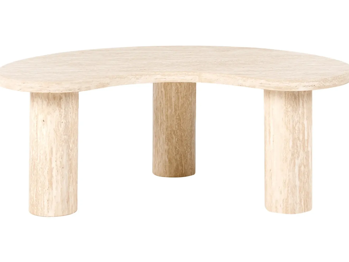 Tavolino da caffè NOMA 52 cm 89 cm Effetto travertino