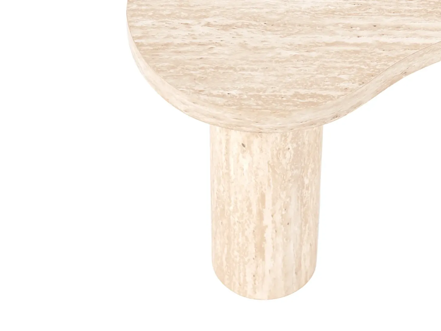 Tavolino da caffè NOMA 52 cm 89 cm Effetto travertino