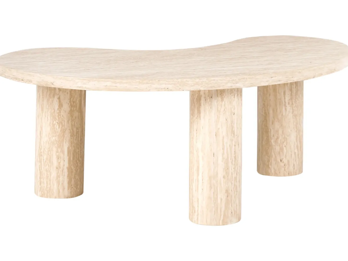 Tavolino da caffè NOMA 52 cm 89 cm Effetto travertino